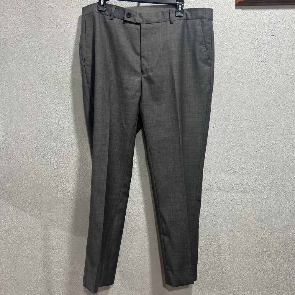 MENS‎ NAUTICA WOOL BLEND FLAT FRONT GREY DRESS PANTS 38W x 32L